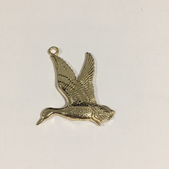 14k Yellow Gold Goose 🦆 Pendant